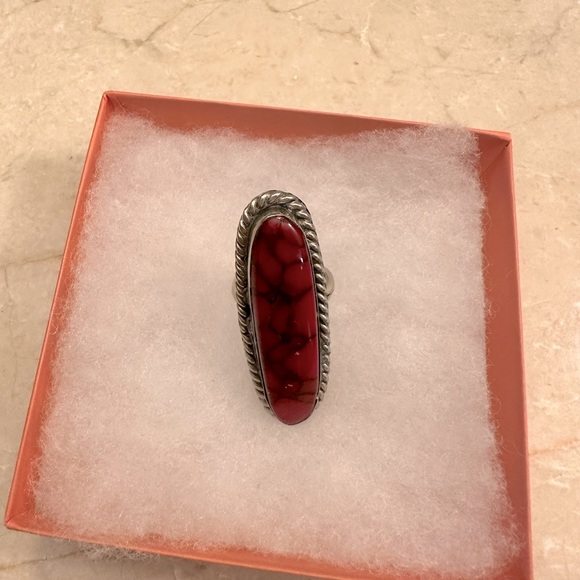 GORGEOUS MEXICAN SILVER STATEMENT RING - Picture 4 of 5